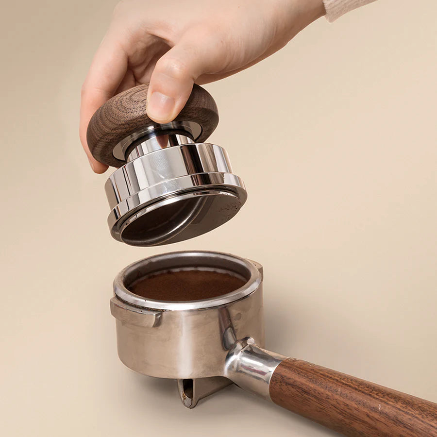 Pucks Calibrated Tamper - Black Walnut wood